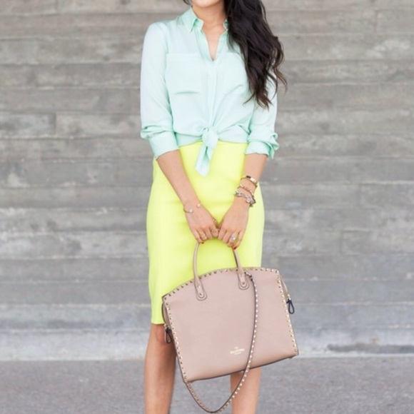 J. Crew Dresses & Skirts - ✨HP✨J Crew Lime Green Pencil Skirt